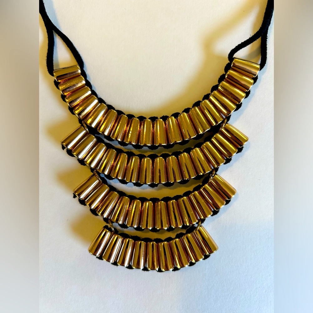 Gold collar necklace